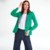 BLAZER BRUNETTA CUELLO SMOCKING EN VERDE & JEAN & CHICLE - LeTIEND |  by GIACCA