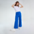 PANTALÓN TOMASSA ANCHO PIQUE AZUL FRANCIA - comprar online