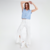 PANTALON TAORMINA EN LINO ELASTIZADO OFF WHITE - LeTIEND |  by GIACCA