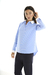 BLUSA LUNGA POPLIN CELESTE RAYADO - comprar online