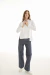 PANTALÓN TOMASSA ANCHO JEAN TIZADO AZUL - comprar online