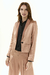 BLAZER SORRENTO CUELLO SMOCKING CORTO EN SATEN CAMEL - tienda online