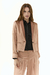 BLAZER SORRENTO CUELLO SMOCKING CORTO EN SATEN CAMEL - comprar online