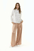 BLUSA LUNGA POPLIN OFF WHITE RAYADO - tienda online