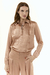 BLUSA LUNGA SATEN CAMEL - comprar online