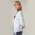 BLAZER CAMPERA CLEMENTINA LINO ESTAMPADO FLORES VERDE Y AMARILLO CON CAPA DE NYLON BLANCA - LeTIEND |  by GIACCA