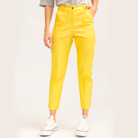PANTALÓN TOMASSA ELASTIZADO AMARILLO
