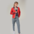 BLAZER ROMA LINO RAYAS ROJO & JEAN & AZUL