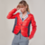 BLAZER CAMPERA PRAGA ROJO & AZUL & DENIM & RAYAS & MICROTUL - LeTIEND |  by GIACCA