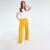 PANTALÓN TOMASSA ANCHO PIQUE AMARILLO - LeTIEND |  by GIACCA