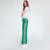 PANTALÓN FILIPPA EN PIQUE VERDE BENETTON CON RECORTE JEAN DEL REVES en internet