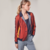 BLAZER CAMPERA CLEMENTINA JERSEY NARANJA FLUOR CON CAPA DE MICROTUL AZUL - LeTIEND |  by GIACCA