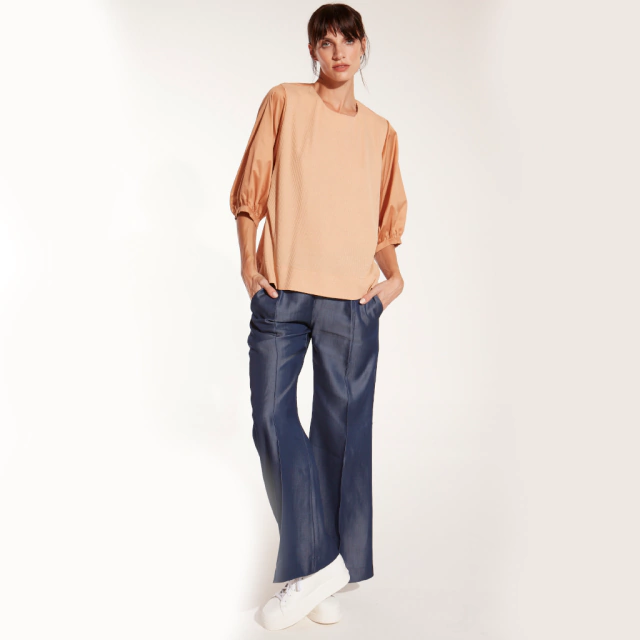 Pantalón Filippa tencel azul tipo denim de Giacca