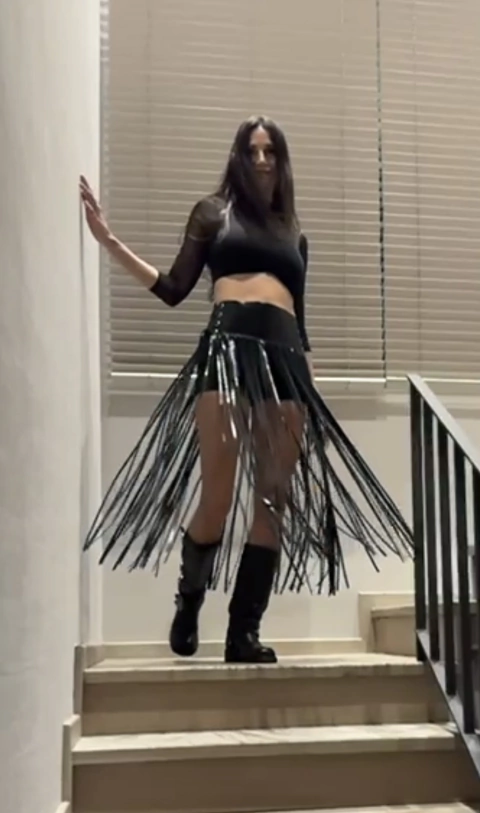 Pollera flecos - comprar online