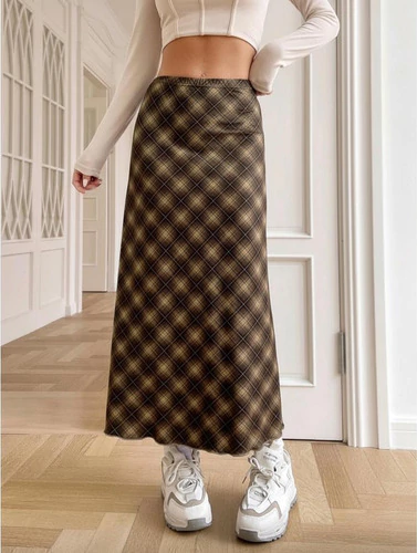 Pollera Midi Estampada Importada Shein Y2k