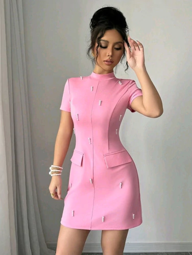 Vestido Importado Retro Perlas