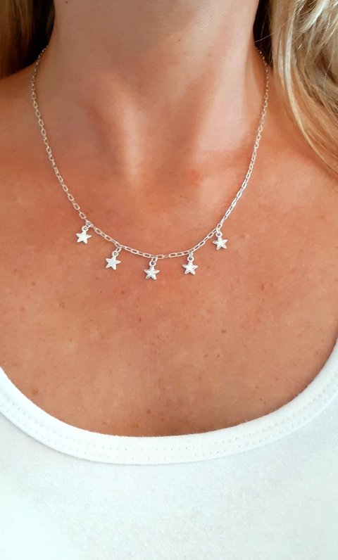 Collar Estrellitas Plata
