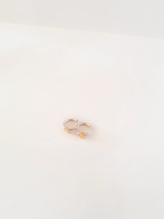 Imagen de Aros Argolla con Corazón. Plata y Oro