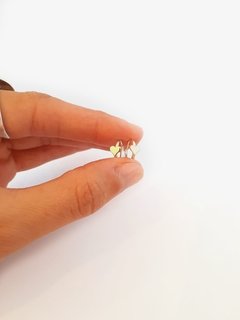 Aros Argolla con Corazón. Plata y Oro - comprar online