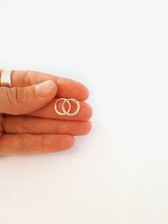 Aros Argolla con Corazón. Plata y Oro - tienda online