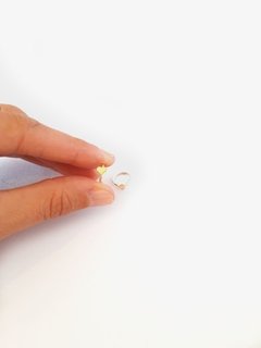 Aros Argolla con Corazón. Plata y Oro - Joyas MG Plata y Oro