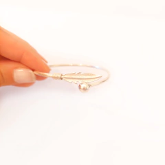 Pulsera Esclava Pluma Plata - tienda online
