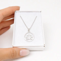 Conjuntl Flor de Loto de Plata 925 - comprar online