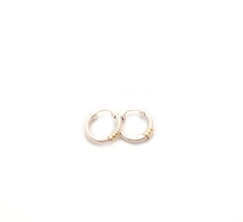 Aros Argolla (1,5 cm) gruesos. Plata y Oro