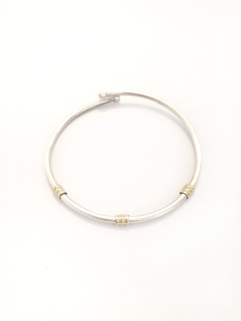 Pulsera Esclava Plata y Oro