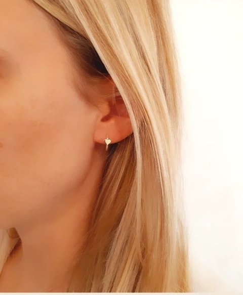 Aros Argolla con Corazón. Plata y Oro