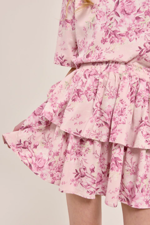 Falda Zurie Print Pink - comprar online