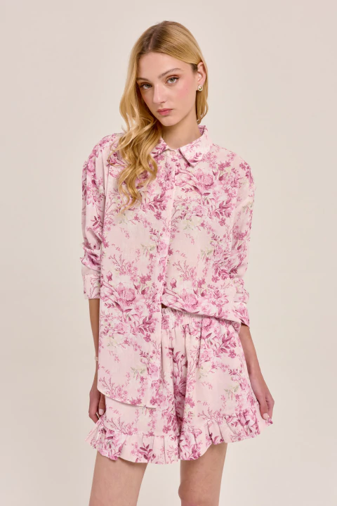 Camisa Josephine Print Pink - comprar online