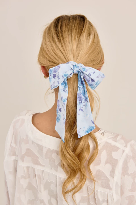 Scrunchie Jazmine Print Aqua - comprar online