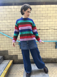 Sweater Rebeca cuello azul
