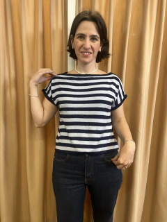 Remera Fiorella. Celeste y azul - comprar online
