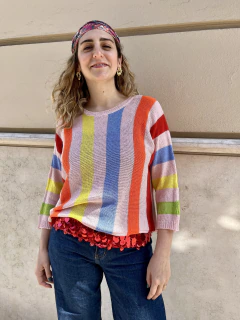 Sweater anahí. Base rosita