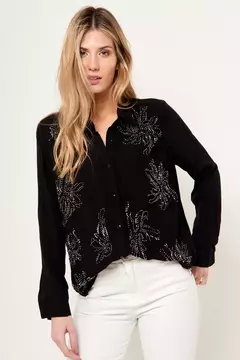 Camisa Londres, bordada con canutillos - tienda online