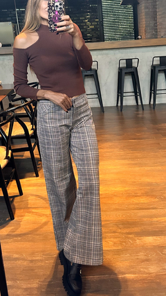 Pantalón escoses chocolate - comprar online