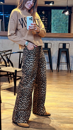 JEAN WIDE LEG LEOPARDO en internet