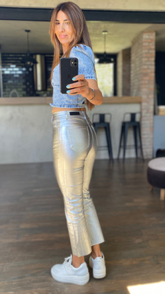 PANTALON LEONI METALIC PLATA - MANDA MALARA