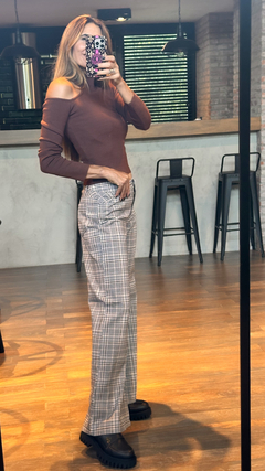 Pantalón escoses chocolate - comprar online