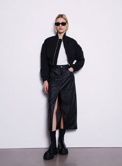 FALDA MIDI LEATHER - tienda online