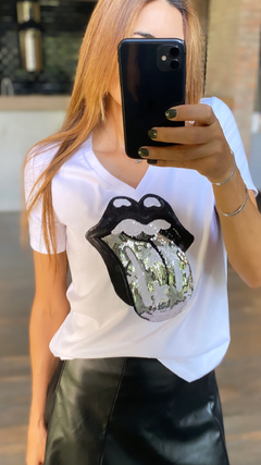 REMERA ROLLING PLATEADA - tienda online