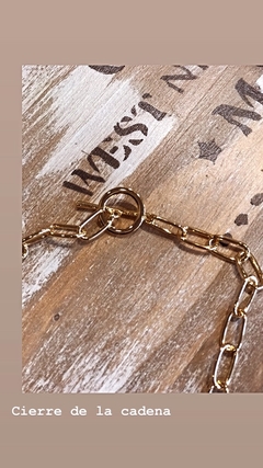 Cadena dorada con inicial letra - tienda online