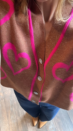 CARDIGAN RETRO CUORE FUCSIA en internet