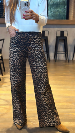 JEAN WIDE LEG LEOPARDO - MANDA MALARA