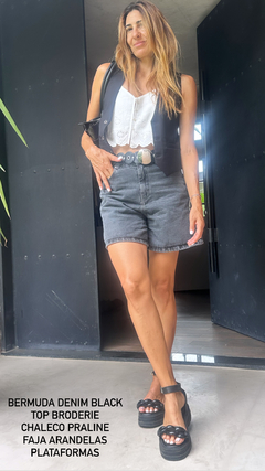 BERMUDA Denim black - MANDA MALARA