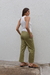 pantalon verde de poplin de algodón