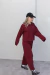pantalón de hilo bordeaux
