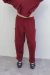 pantalón de hilo bordeaux
